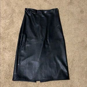 Commando Faux Leather Pencil Skirt Size L